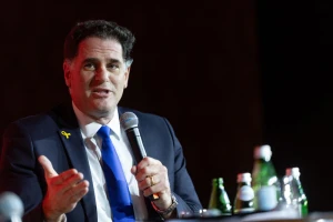 Head of the negotiations for hostages release Ron Dermer speaks at the Jewish News Syndicate conference in Jerusalem, on April 28, 2025. Photo by Chaim Goldberg/Flash90
