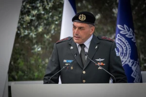 IDF Chief of Staff Eyal Zamir speaks during an event for outstanding soldiers as part of Israel's 77th Independence Day celebrations, at the President's residence in Jerusalem on May 1, 2025. Photo by Yonatan Sindel/Flash90