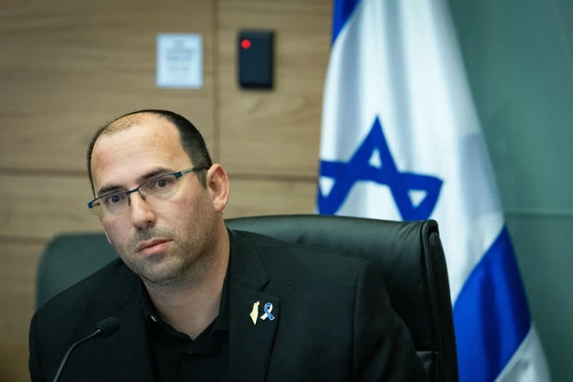 Committee chairman MK Simcha Rothman leads a Constitution, Law and Justice Committee meeting at the Knesset, in the Israeli parliament on June 9, 2025. Photo by Chaim Goldberg/Flash90