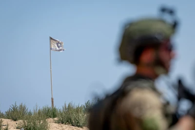 Ultra orthodox Jewish reserve soldiers of the IDF's Hasmonean Brigade operate in the Gaza Strip on June 26, 2025. The Hasmonean Brigade is the Israel Defense Forces' new Haredi (ultra orthodox) brigade. Photo by Chaim Goldberg/FLASH90