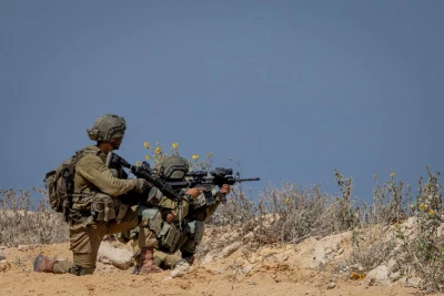 Ultra orthodox Jewish reserve soldiers of the IDF's Hasmonean Brigade operate in the Gaza Strip on June 26, 2025. The Hasmonean Brigade is the Israel Defense Forces' new Haredi (ultra orthodox) brigade. Photo by Chaim Goldberg/FLASH90