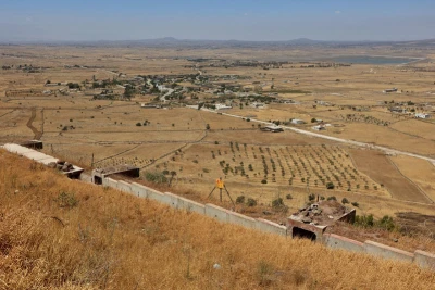 The Israeli border with Syria, as seen from the Golan Heights. July 03, 2025. Photo by Oren Cohen/FLASH90