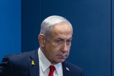 Israeli Prime Minister Benjamin Netanyahu holds a press conferene at the Prime Minister's office in Jerursalem, August 10, 2025. Photo by Yonatan Sindel/ Flash90