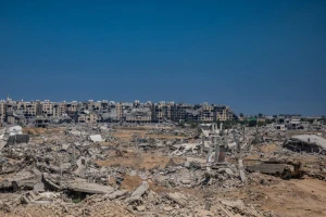 Israeli soldiers operating near Hamad City in Khan Yunis, in the southern Gaza Strip, on September 4, 2025. Photo by Yonatan Sindel/Flash90