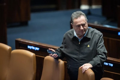 Minister of Defence Israel Katz attends a plenum session at the assembly hall of the Knesset, the Israeli parliament in Jerusalem, September 10, 2025. Photo by Chaim Goldberg/Flash90
