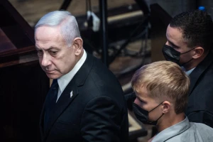 Israel's prime minister Benjamin Netanyahu at the opening ceremony of the new Knesset museum, in Jerusalem on August 11, 2025. Photo by Yonatan Sindel/Flash90