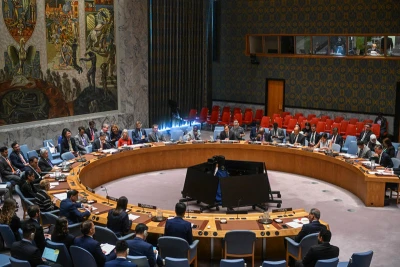 Ambassadors to the United Nations are seen during a session at the UN headquarters in New York, USA, on September 15, 2025. Photo by Arie Leib Abrams/Flash90