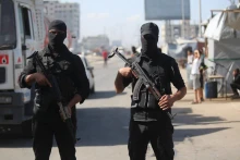 Hamas police forces deployed in Gaza City after a ceasefire between Hamas and Israel in Gaza. October 11, 2025. Photo by Ali Hassan/Flash90