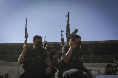 Palestinian prisoners released from Israeli prisons as part of a ceasefire deal between Israel and Hamas arrive in Khan Yunis, in the southern Gaza Strip, on October 13, 2025. Photo by Abed Rahim Khatib/Flash90