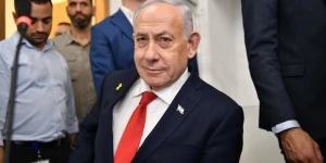 Israeli Prime Minister Benjamin Netanyahu arrives to the courtroom at the District Court in Tel Aviv, in the trial against him, October 15, 2025. Photo: Flash 90 by Reuven Kastro