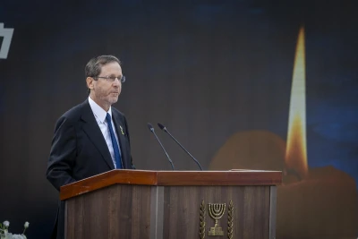 A state memorial ceremony marking 30 years since the assasination of late Israeli Prime Minsiter Yitzhak Rabin, held at Mount Herzl cemetery in Jerusalem on November 3, 2025. Photo by Noam Revkin Fenton/Flash90