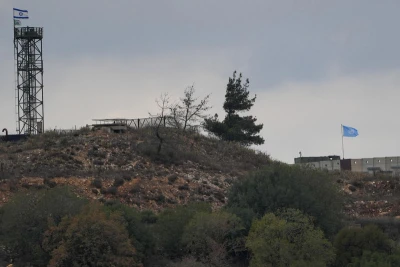 A UNIFIL base in southern Lebanon, as it seen from the Israeli side of the border, on November 16, 2025. Photo by David Cohen/Flash90