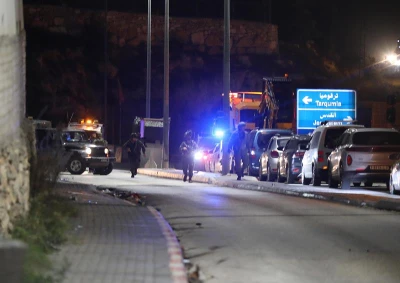 Israeli security forces near the site of a car ramming attack, near the West Bank city of Hebron, December 1, 2025. Photo by Wisam Hashlamoun/Flash90