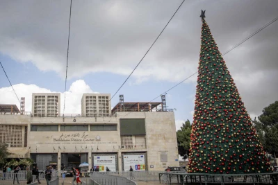 Bethlehem has begun to see a return of international tourism after a two-year void due to the war in Gaza, reviving hopes for the recovery of the tourism sector and restoring the Christmas spirit that the city has been missing. December 01, 2025. Photo by Wisam Hashlamoun/FLASH90
