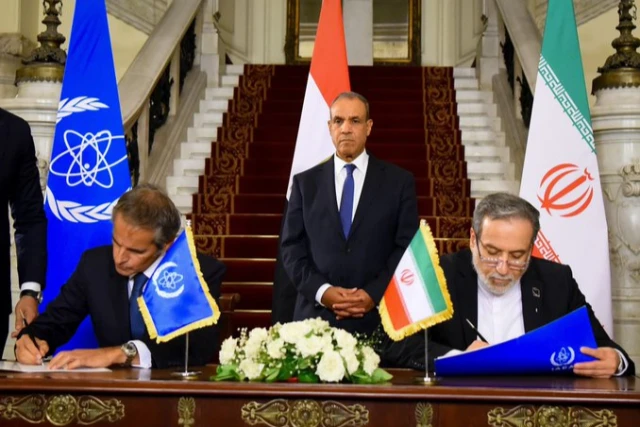 FM Dr. Badr Abdelatty holds a trilateral meeting with Mr. Abbas Araghchi, FM of Iran and Mr. Rafael Grossi, Director General of IAEA. September 9 2025. Photo: 
Egypt MFA Spokesperson X