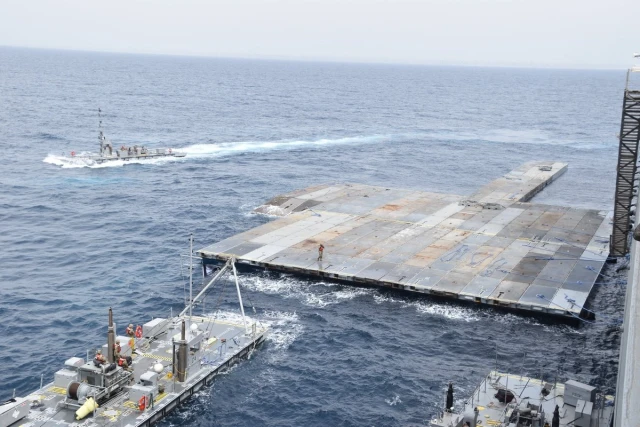 The US Pier for Humanitarian Aid to the Gaza Strip, 2024 (Photo: CENTCOM).