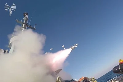 Illustration: Israeli Navy vessel fires missile during operations at sea. (Photo: IDF)