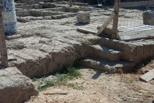 The steps located at the ancient dock, from where St. Paul probably boarded his ship, in October 2 2019 (Photo: Aaron Goel-Angot).