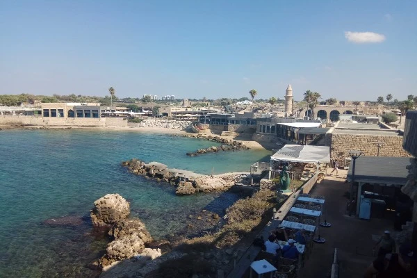 Today's Caesarea port. Photo from October 2, 2019 (Photo: Aaron Goel-Angot).