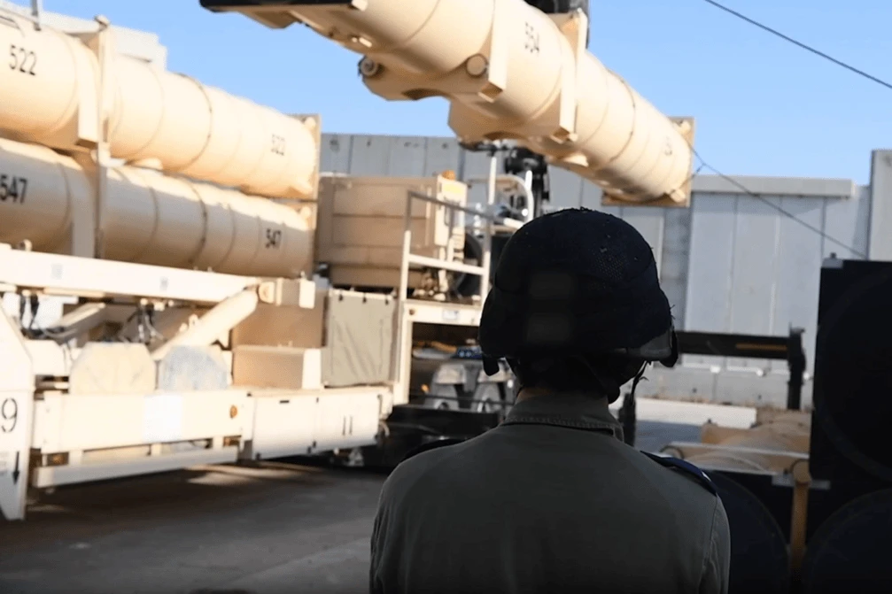 Activity of the Aerial Defense Array.
Photo: Screenshot from an IDF video.