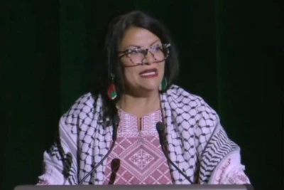 Rep. Rashida Tlaib at the People’s Conference for Palestine, Detroit. (Photo: screenshot from Social Media/X)