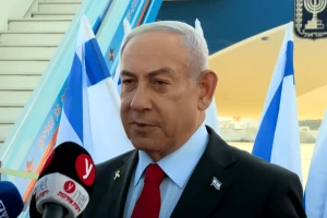 Prime Minister Benjamin Netanyahu before taking off for an official visit to Washington, February 2, 2025. Photo: GPO