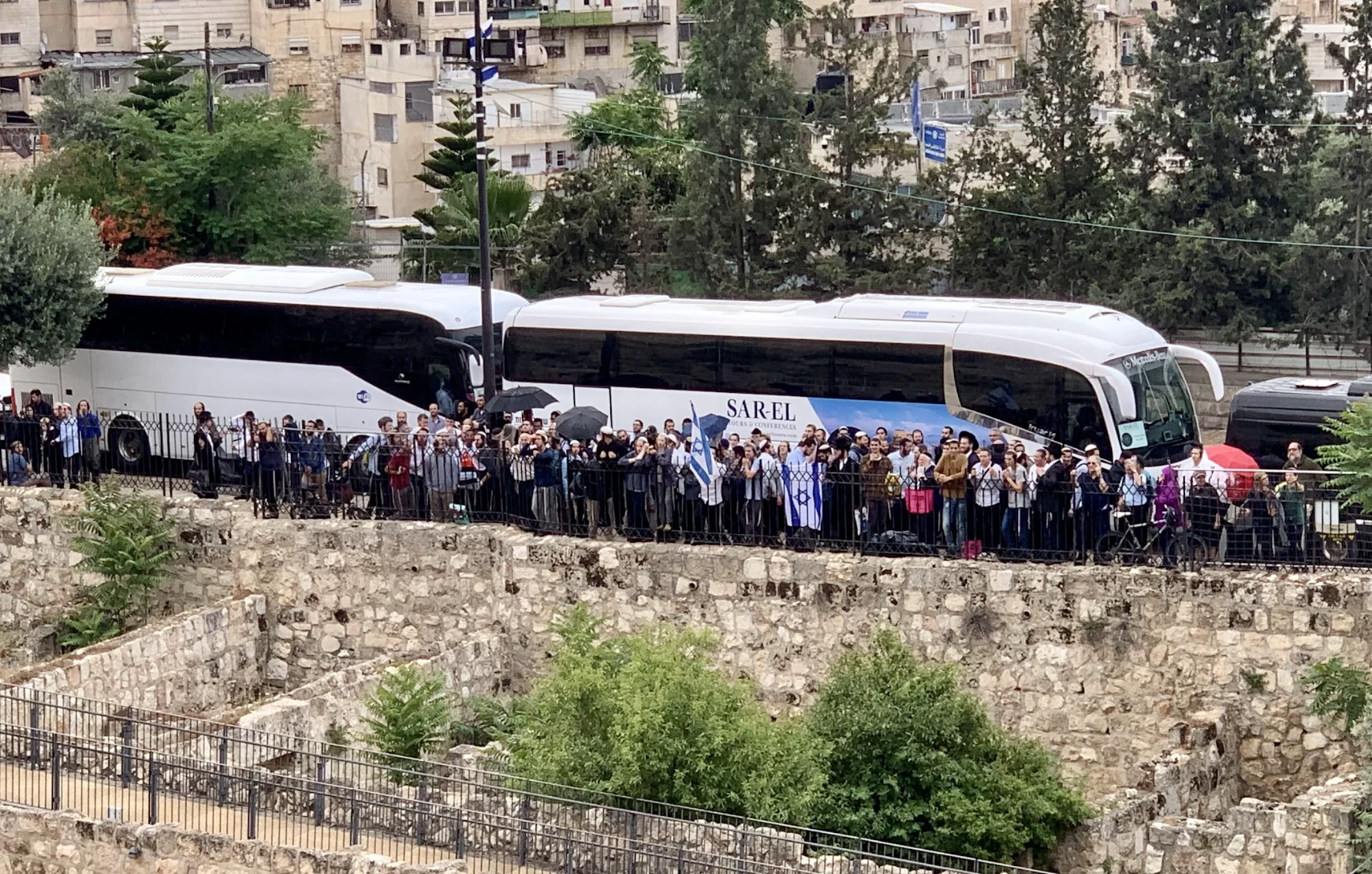 Protestors in front of Prayer Event