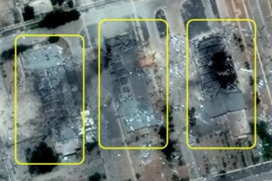 Nuclear sites in Iran, as shown by satellite images, June 23, 2025. Photo: Global Times X screenshot