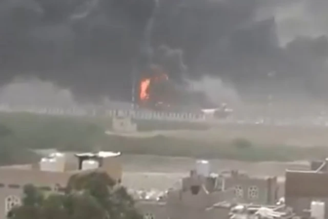 Israeli airstrikes on Yemen's international airport. May 6, 2025.. Photo: BRICS news X screenshot