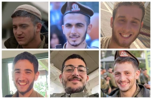 Staff Sgt. Sraya Elboim, Sgt. Shalev Itzhak Sagron, Sgt. Yoav Daniel; Bottom, Staff Sgt. Dror Hen, Staff Sgt. Nir Gofer, Cpt. Itay Marcovich (Photo: IDF)