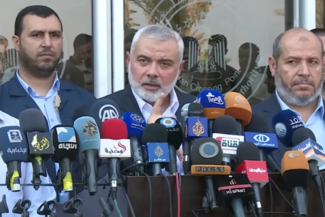 Ismail Haniyeh at Rafah Crossing Point, before the 2023-2024 Gaza War (Photo: Screenshot).