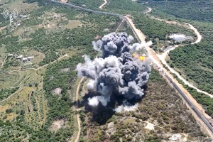 IAF attacks on terrorist infrastructures, military buildings and ammunition depots of Hezbollah, May 2024 (Photo: Screenshot).