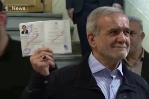Reformist lawmaker Masoud Pezeshkian wins Iran’s presidential vote, July 2024 (Photo: Screenshot).