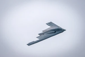 U.S. Air Force B-2 Spirit bomber, assigned to the 509th Bomb Wing out of Whiteman Air Force Base, Missouri, performs a fly-over during the Speed of Sound Airshow, at Rosecrans Air National Guard Base in St. Joseph, Missouri, U.S. September 14, 2024. Photo: Reuters