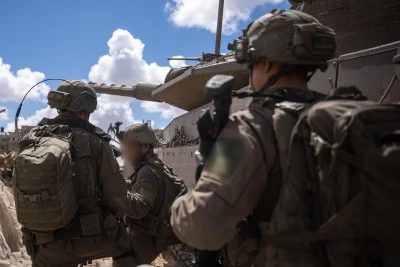 DF troops operate in the Shabura and Tel Al-Sultan areas in Rafah, Gaza Strip, April 18. 2025. (Photo: IDF)
