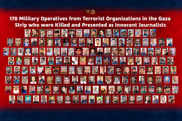 IDF says 170 Gazans previously identified as journalists were Hamas or Islamic Jihad terrorists