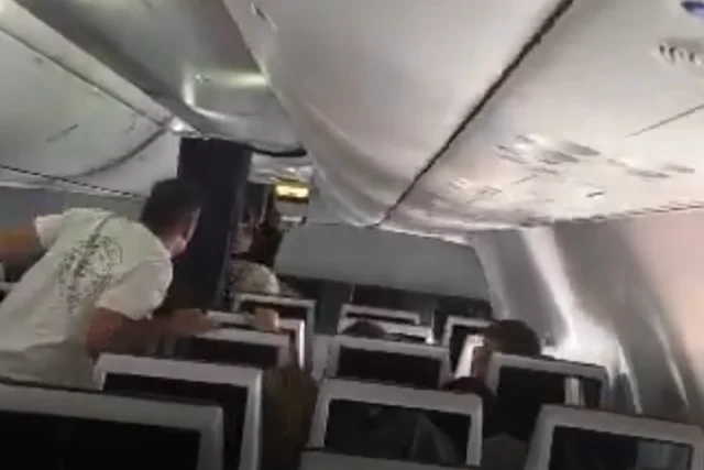 Passengers of hijacked FlyDubai commercial flight from the United Arab Emirates to Israel rush cockpit to subdue rogue pilot. Credit: Open Source Intel X account