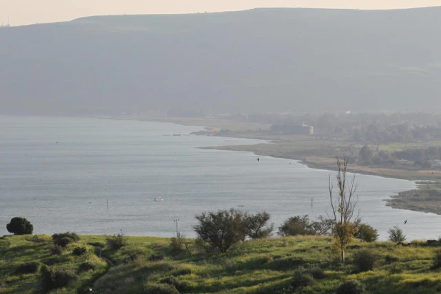 View of the Sea of Galilee from the Mount of Beatitudes. March 28, 2011. Photo by Nati Shohat/Flash90