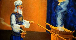 The high priest in the Holy of Holies