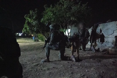 IDF soldiers during an overnight raid to capture an Iranian terror cell in southern Syria, June 1, 2025 (Photo by IDF).