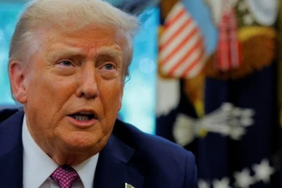 US President Donald Trump speaks with the media on the day of the signing of an executive order to rename the Department of Defense the "Department of War", in the Oval Office, at the White House in Washington, DC, US, September 5, 2025. Photo:  (Photo used under section 27A of the copyright law).