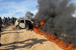 Clashes during the evacuation of illegal structures in Gush Etzion, November 17, 2025. Credit: Police Spokesperson’s Unit Telegram