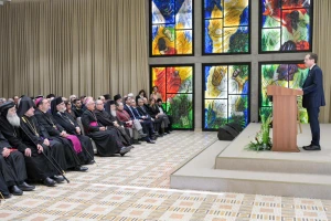 President Isac Herzog hosts Christian leaders in the holy land for New Year's celebration, January 12, 2026 Photo: Maayan Toaf (GPO) Telegram