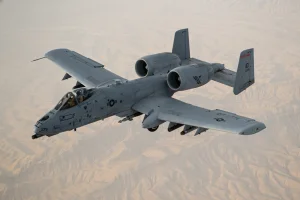 A U.S. Air Force A-10 Thunderbolt II flies over the U.S. Central Command area, June 29, 2025 Photo: (U.S. Air Force by Staff Sgt. Justin Parsons)
