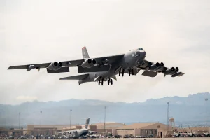 A B-52 Stratofortress strategic bomber from the U.S. Air Force. Photo by Staff Sgt. Philip Bryant, via ABACAPRESS.COM/Reuters.