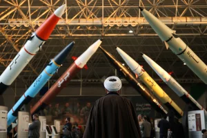An Iranian cleric visits the Islamic Revolutionary Guard Corps (IRGC) Aerospace Force Museum in Tehran, Iran, November 15, 2024. Majid Asgaripour/WANA (West Asia press Agency) via Reuters.