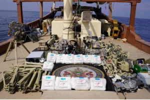 Iranian weapon shipment intended for the Houthis intercepted in the Arabian Sea by U.S. CENTCOM on January 28, 2024