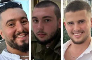 The hostages Ron Sherman, Elia Toledano, and Nik Beizer whose bodies were retrieved by the IDF, December 15, 2023 (Photo: Courtesy)