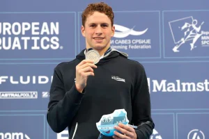 Ron Polonsky won the silver medal in the mixed 200m medley, June 2024 (Photo: Social media of Israel Swimming Association, Photographer: Simona Castrovillari)