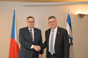 Czech Republic Minister of Foreign Affairs Jan Lipavský metts with Israel Minister of Foreign affairs Gideon Saar, November 2, 2025 Photo: Ministry of Foreign Affairs of the Czech Republic